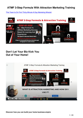 ATMF 3-Step Formula With Attraction Marketing Training