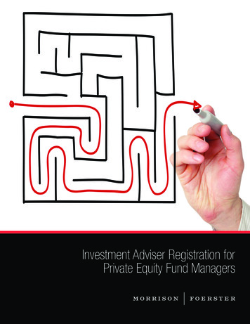 Investment Adviser Registration For Private Equity Fund Managers