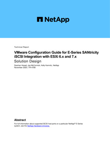 TR-4789: VMware Configuration Guide For E-Series SANtricity . - NetApp