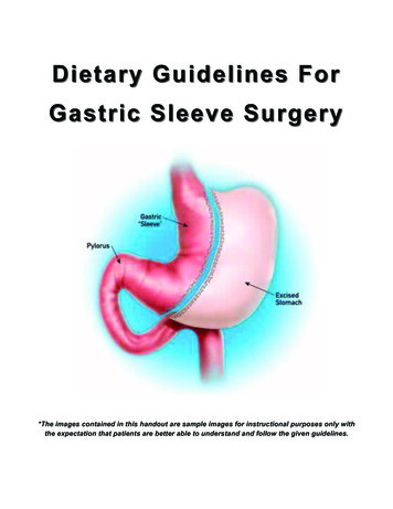 Dietary Guidelines For Gastric Sleeve Surgery - PatientPop