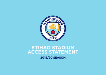 ETIHAD STADIUM ACCESS STATEMENT - Manchester City F.C.
