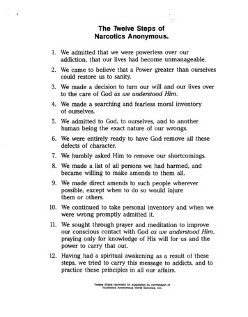 The Twelve Steps Of Narcotics Anonymous@