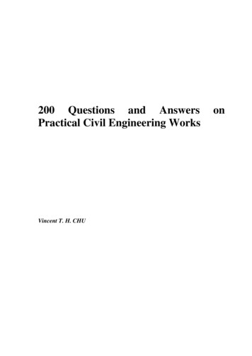 200 Questions And Answers On Practical Civil Engineering .