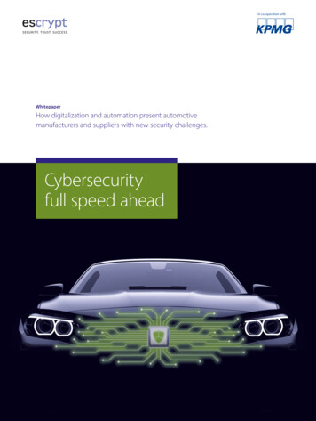 Cybersecurity Full Speed Ahead - ESCRYPT