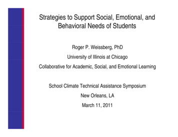 Strategies To Support Social, Emotional, And Behavioral .
