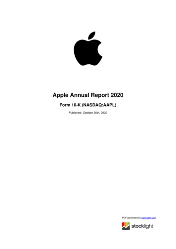 Apple Annual Report 2020