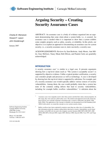 Arguing Security - Creating Security Assurance Cases