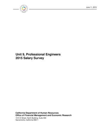 Unit 9, Professional Engineers 2015 Salary Survey - California