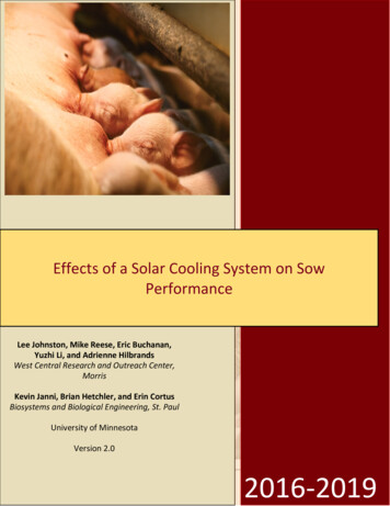 Effects Of A Solar Cooling System On Sow Performance