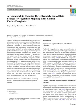 A Framework To Combine Three Remotely Sensed Data Sources For .