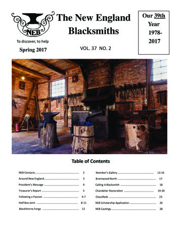 The New England Our 39th Year Blacksmiths 1978-