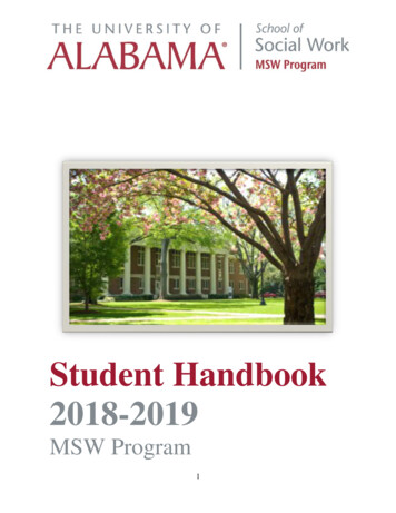 Student Handbook 2018-2019 - University Of Alabama