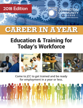 CAREER IN A YEAR - Johnston Community College