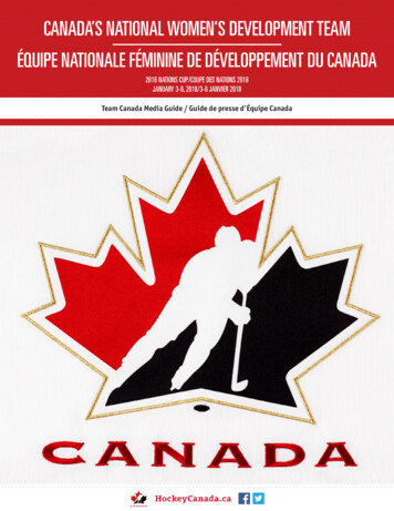 CANADA'S NATIONAL WOMEN'S DEVELOPMENT TEAM ÉQUIPE . - Hockey Canada