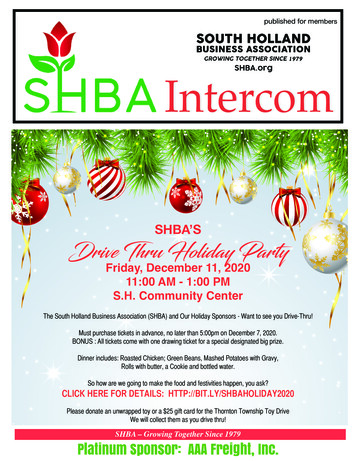 SHBA'S Drive Thru Holiday Party