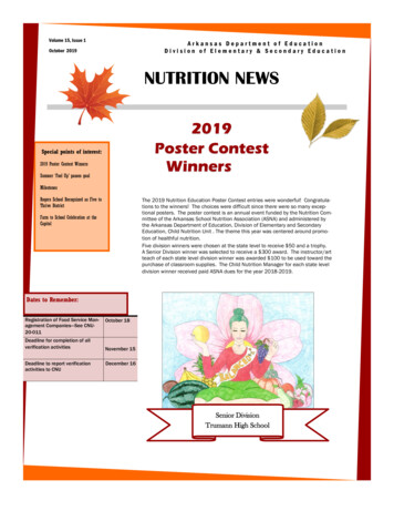 NUTRITION NEWS - Arkansas Department Of Education