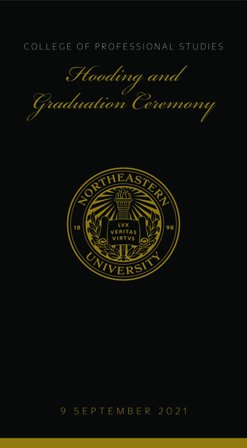 COLLEGE OF PROFESSIONAL STUDIES Hooding And Graduation Ceremony