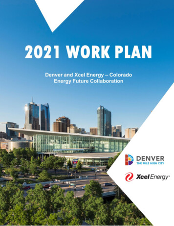 2021 Work Plan Energy Future Collaboration Between The City . - Denver