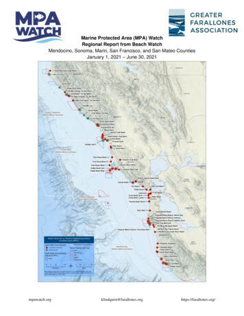 Marine Protected Area (MPA) Watch Regional Report From Beach Watch .