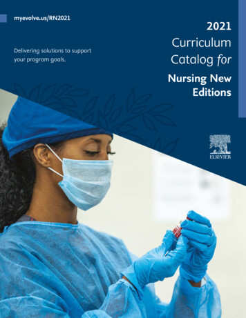 Nursing New Editions - Elsevier Education Portal Evolve