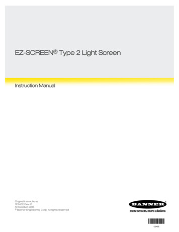 EZ-SCREEN Type 2 Light Screen Instruction Manual