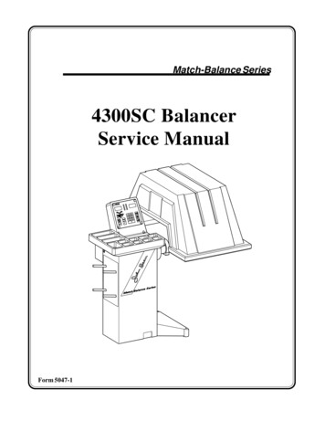 4300SC Balancer Service Manual - Snap-on