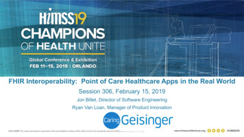 FHIR Interoperability: Point Of Care Healthcare Apps In The . - HIMSS