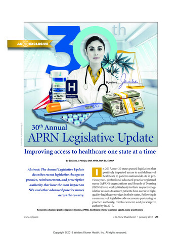 30 APRN Legislative Update - Rural PREP