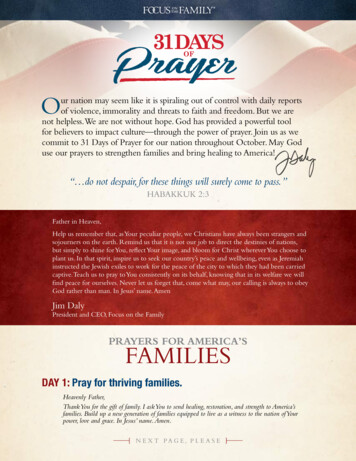 DAY 1: Pray For Thriving Families.