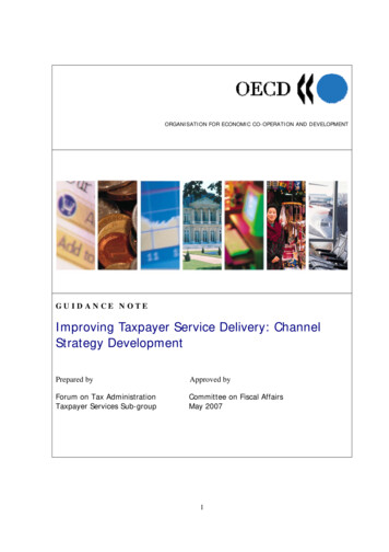 Improving Taxpayer Service Delivery: Channel Strategy Development - OECD