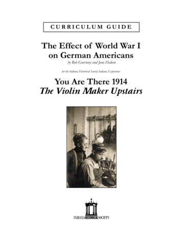 The Effect Of World War I On German Americans