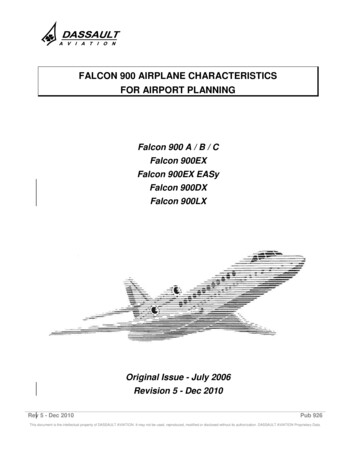 FALCON 900 AIRPLANE CHARACTERISTICS - E-monsite