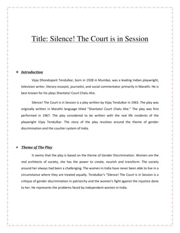 Title: Silence! The Court Is In Session
