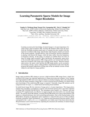 Learning Parametric Sparse Models For Image Super 