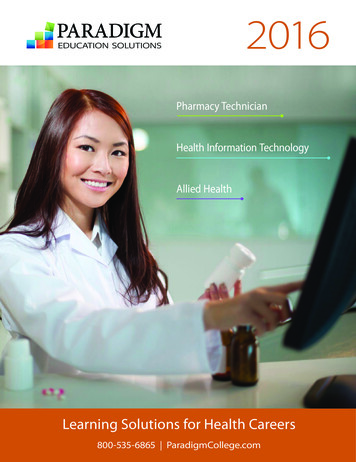 Pharmacy Technician Health Information Technology Allied .