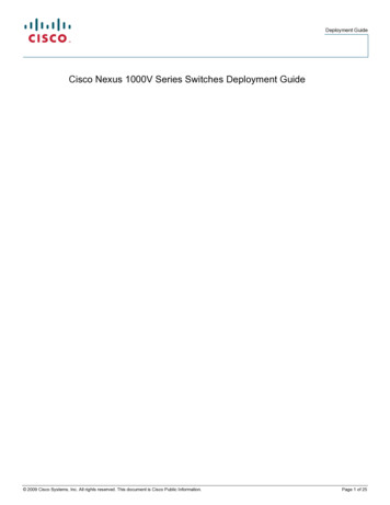 Cisco Nexus 1000V Series Switches Deployment Guide