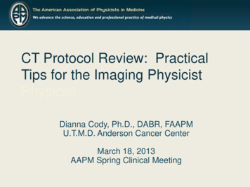 CT Protocol Review: Practical Tips For The Imaging .