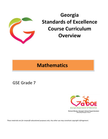 7th Math Comprehensive Course Guide - Georgia Standards
