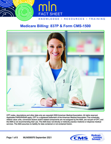 Medicare Billing: 837P & Form CMS-1500 (MLN006976)