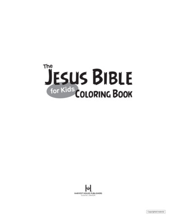 The Jesus Bible For Kids Coloring Book - Harvest House