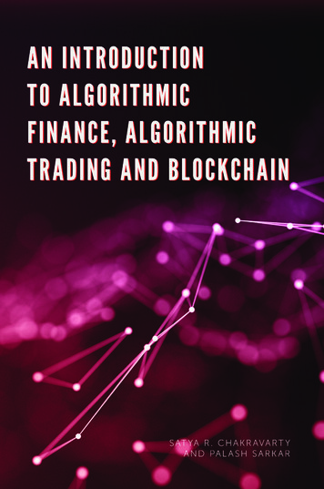 An Introduction To Algorithmic Finance,