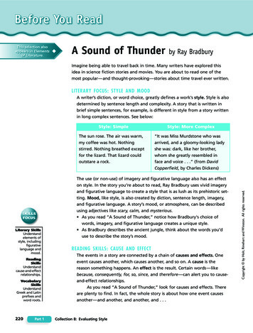 A Sound Of Thunder By Ray Bradbury