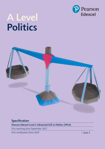 A Level Politics Specification - Edexcel
