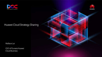 Huawei Cloud Strategy Sharing