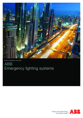 Product Catalogue June 2015 ABB Emergency Lighting Systems