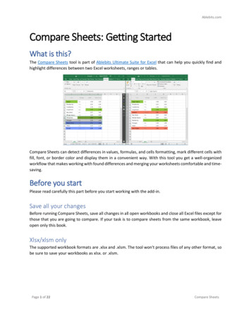 Compare Sheets: Getting Started - Ablebits