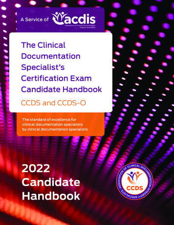 2022 Candidate Handbook - Acdis 