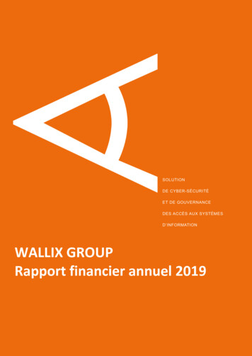 WALLIX GROUP Rapport Financier Annuel 2019