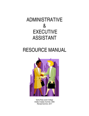 ADMINISTRATIVE EXECUTIVE ASSISTANT RESOURCE 