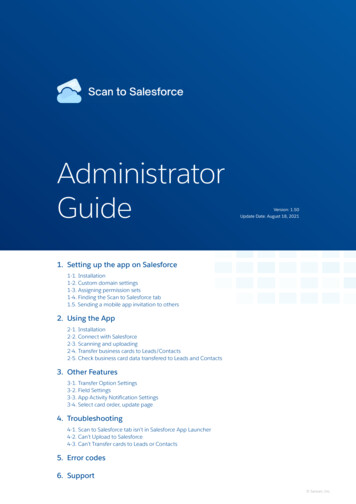 Scan To Salesforce - Administrator Guide